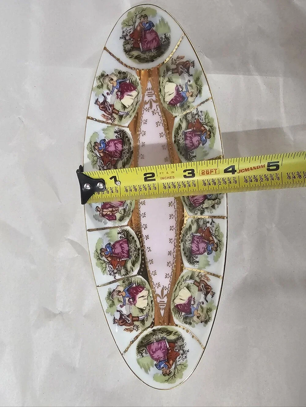 Vintage Royal Vienna Style Courting Couple Porcelain Relish Dish